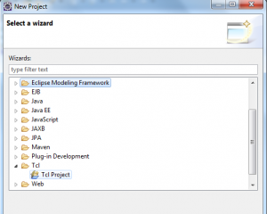 New Eclipse TCL Project